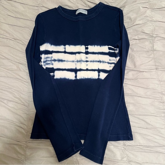 Express blue tie dye long sleeve top, M - Picture 6 of 6